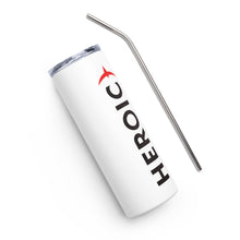 Load image into Gallery viewer, White Stainless Steel Heroic Tumbler