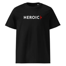 Load image into Gallery viewer, Organic Cotton Heroic Black T-shirt