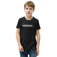 Load image into Gallery viewer, Youth Short Sleeve Heroic Black T-Shirt