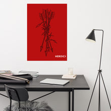 Load image into Gallery viewer, Heroic Red Posters
