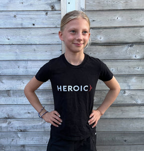 Youth Short Sleeve Heroic Black T-Shirt