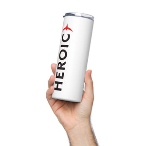 White Stainless Steel Heroic Tumbler