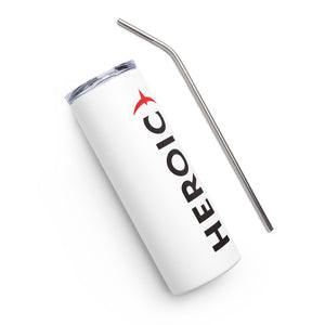 White Stainless Steel Heroic Tumbler