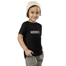 Load image into Gallery viewer, Toddler Short Sleeve Heroic Black T-shirt
