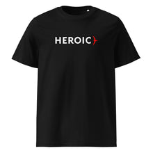 Load image into Gallery viewer, Organic Cotton Heroic Black T-shirt
